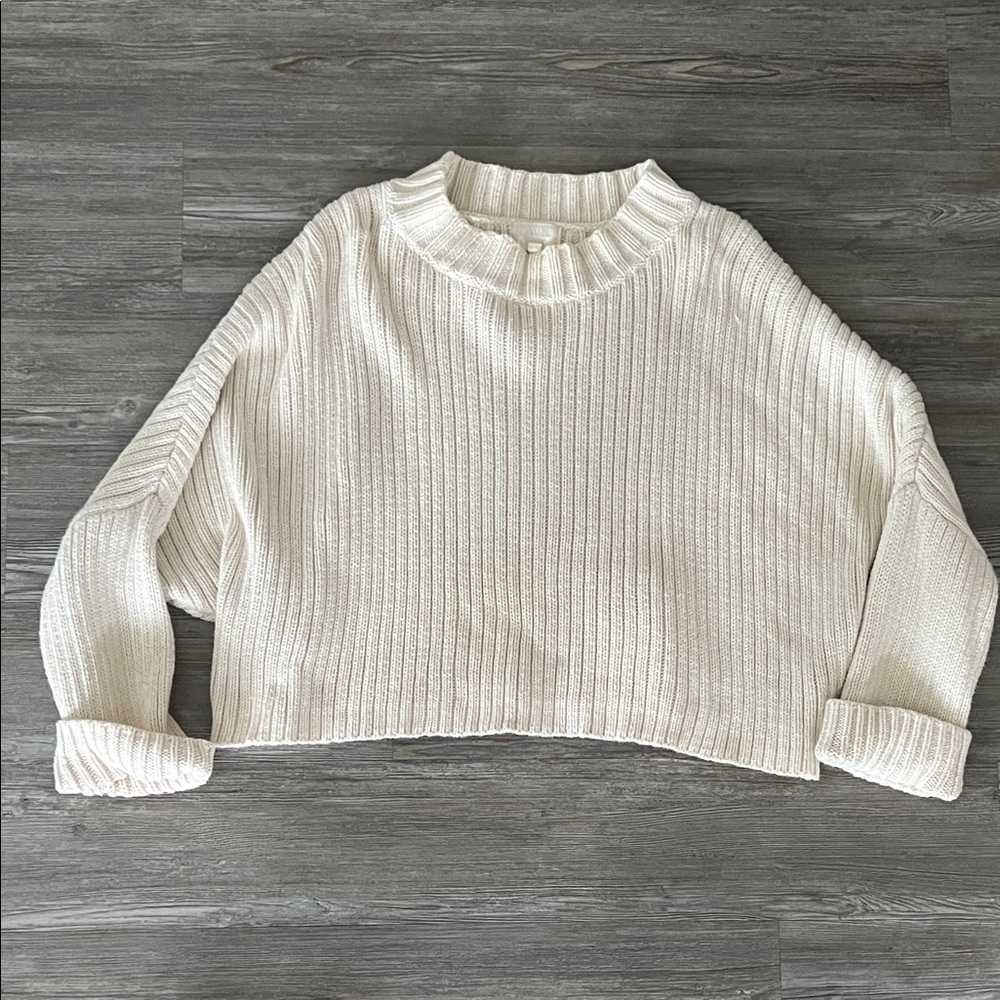 Cozy Cream Turtleneck Sweater, 100% cotton